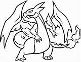 Coloring Charizard Ex Evolution sketch template