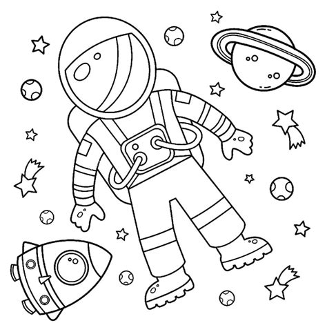 astronaut helmet coloring page