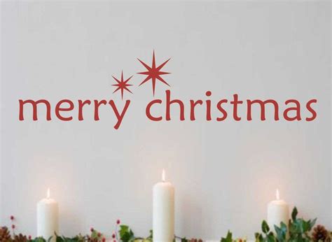 merry christmas star quote holiday wall decal vinyl lettering christmas decals letter