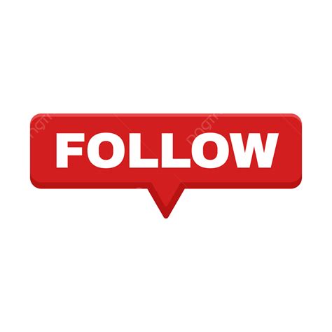 follow button text box designs  red color  social media