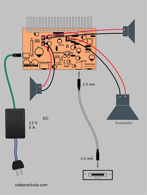 amplifier connection diagram schematic amplifier   tda subwoofer amplifier
