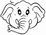 Elefante Mascara Elefánt sketch template