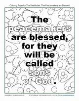 Peacemakers Beatitudes Sundayschoolzone Activities Sermon sketch template