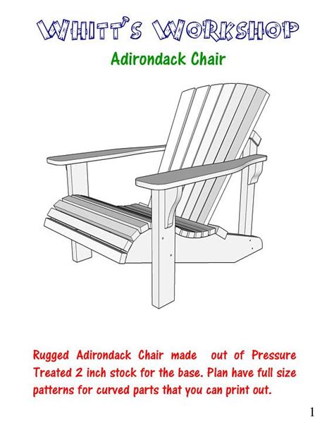 rugged adirondack chair    pressure treated   stock