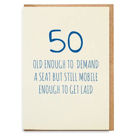 Funny 50th Birthday Card Husband Rude 50th Birthday Card Etsy