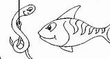 Fish Coloring Worm Pages Preschool Author sketch template