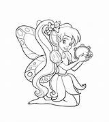 Coloring Fairy Pages Printable Disney Princess Print Disimpan Dari Info Tinkerbell sketch template
