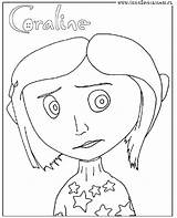Coraline Coloring Pages Tim Burton Printable Halloween Beetlejuice Print Film Book Jones Drawing Party Color Colouring Sheets Drawings Movie Easy sketch template