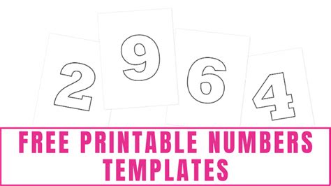 printable number templates printable templates