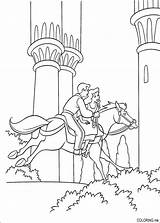 Coloring Pages Cinderella Horse Prince Coloriage sketch template