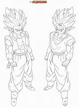 Goku Gogeta Vegeta Dbz sketch template