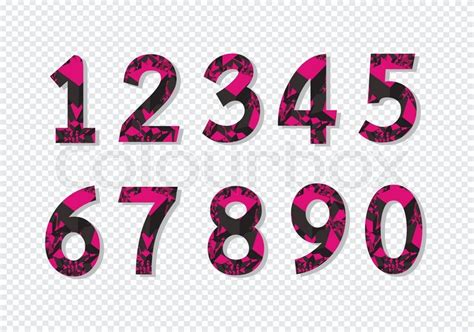 numbers set  illustration abstract stock vector colourbox