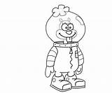 Sandy Coloring Cheeks Pages Character Cartoon Spongebob Printable Coloringhome sketch template