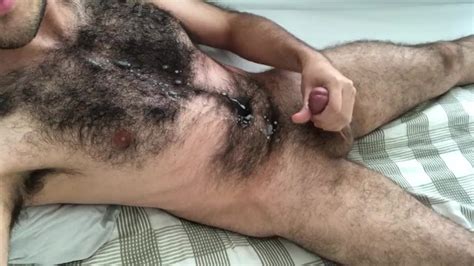 huge load on hairy chest