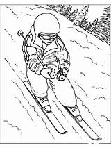 Iarna Colorat Desene Planse Skiing Fise Anotimpul Sfarsit Anotimpuri Natura Cheie Cuvinte sketch template