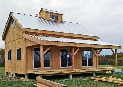 frame cabin kit timber frame home kit post  beam cottage cottage plan tiny house