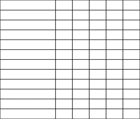 printable  column chart templates  printables hub