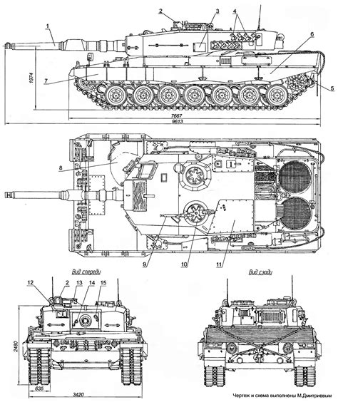 main battle tank leopard  model construction
