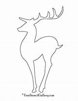 Reindeer Silhouette Stencil Christmas Stencils Freestencilgallery Animal Patterns Crafts Animals Stitch sketch template