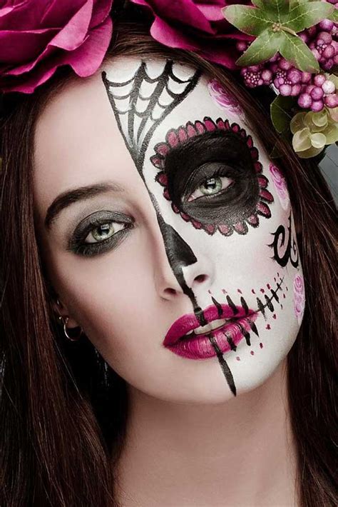 33 Simple Sugar Skull Makeup Looks 2020 Diy Halloween