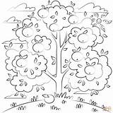 Coloring Apple Tree Pages Printable sketch template