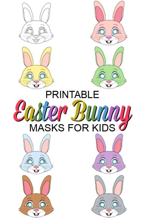 printable bunny mask template bunny coloring pages easter