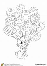 Lapin Magique Ballons Oeufs Paques sketch template