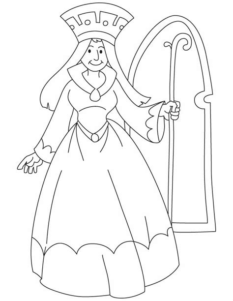 queen holding  scepter coloring pages    queen