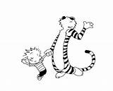 Hobbes Calvin Coloring Pages Printable Comments Getcolorings Color Comics Kids Line Coloringhome Wordpress sketch template