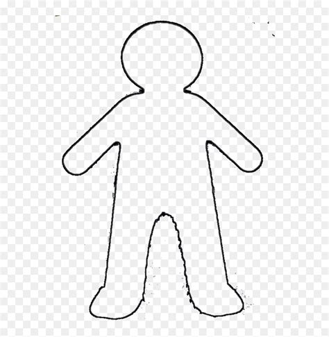 human body outline printable outline cartoon body boy hd png