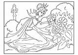 Prinses Colorare Flores Bloemen Raccoglie Princesa Principessa Princesse Fleurs Cueille Plukt Recoge Disegni Grote sketch template