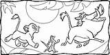 Timon Pumba Simba Caminando sketch template