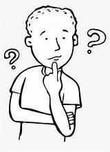 Clipart Question Thinking Face Boy Don Coloring Know Kindpng sketch template