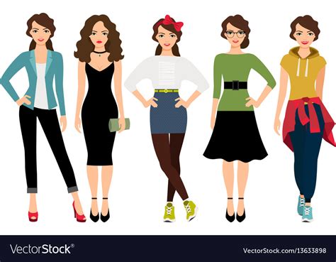 women fashion styles royalty free vector image