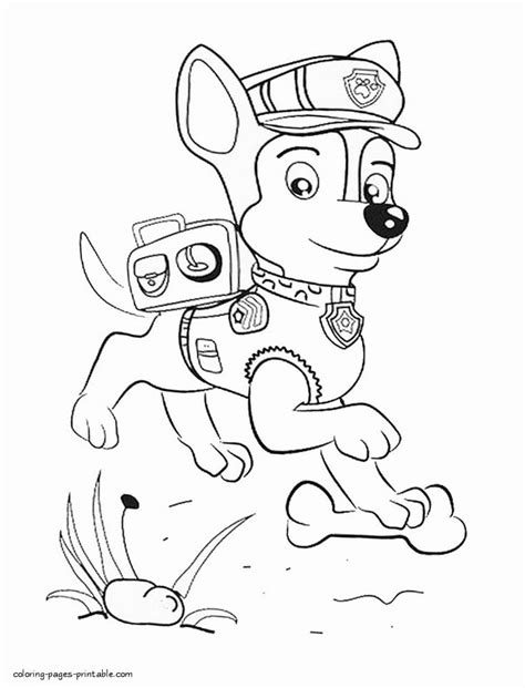 paw patrol chase coloring page   coloring pages paw patrol chase