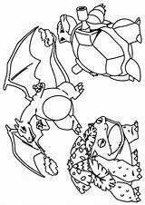 Venusaur Charizard Blastoise Dibujosonline sketch template