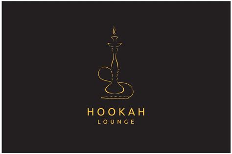 hookah shisha smoking gold logo vector graphic  sore creative fabrica