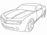 Camaro Coloring Pages Chevy Drawing Chevrolet Outline Camaros Car Sketch Easy Clipart Printable Print Drawings Bow Tie David Cool Color sketch template