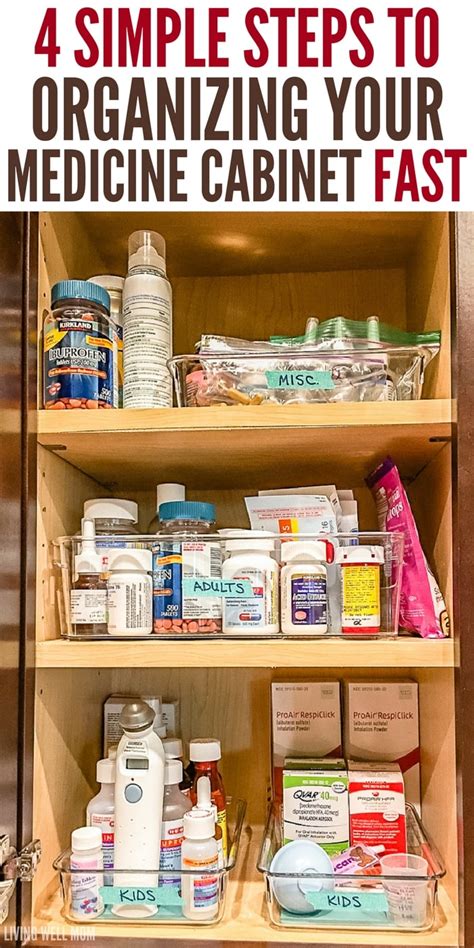 simple steps  organize  medicine cabinet fast