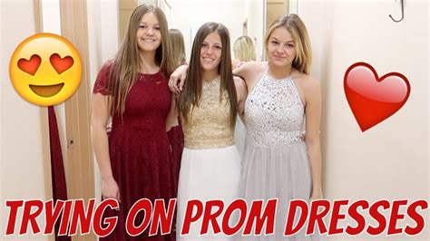 Trying On Prom Dresses For The First Time Youtube