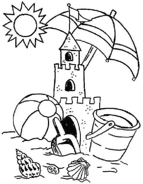 summer fun coloring pages  getdrawings