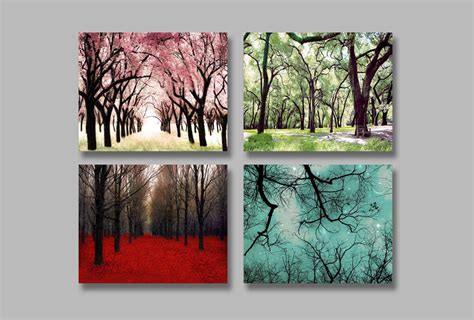 4 Seasons Wall Art 4 Photo Set Of The Four Seasons By Raceytay