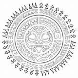 Polynesian Polynesien Aztec Tatuaggi Tattoos Tatoos Tatuajes Soleil Adulti Maori Malbuch Erwachsene Tatouages Coloring4free Coloriages Bestcoloringpagesforkids Yeux Fleuris Meanings Placements sketch template
