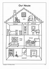 House Coloring Inside Easy Template Pages Templates Sketch sketch template