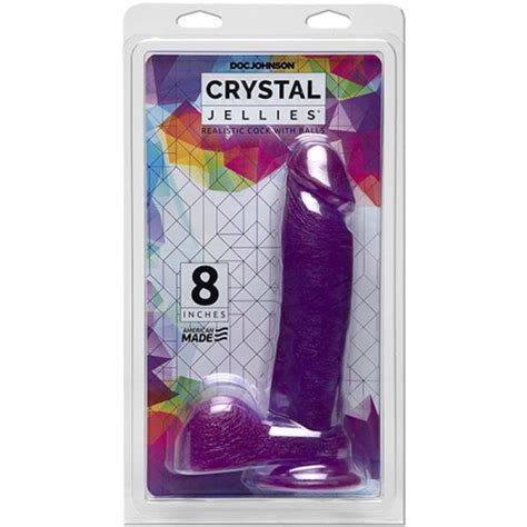 crystal jellies 8 inches realistic cock with balls purple on literotica
