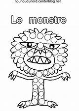 Monstre Gommettes Monstres Bouche Gommette Maternelle Nounoudunord Activité Fete sketch template