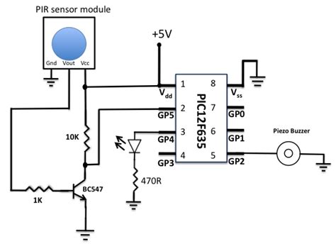 motion sensor  pir sensor module  pic microcontroller   microcontroller