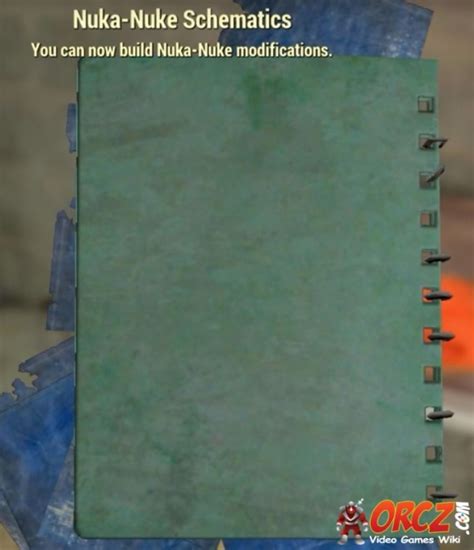 fallout  nuka nuke schematics orczcom  video games wiki