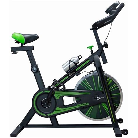 bicicleta fija spinning profesional kg fitness cardio gym verde cent