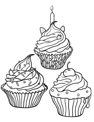 fresh coloring pages cupcakes   cupcake coloring pages